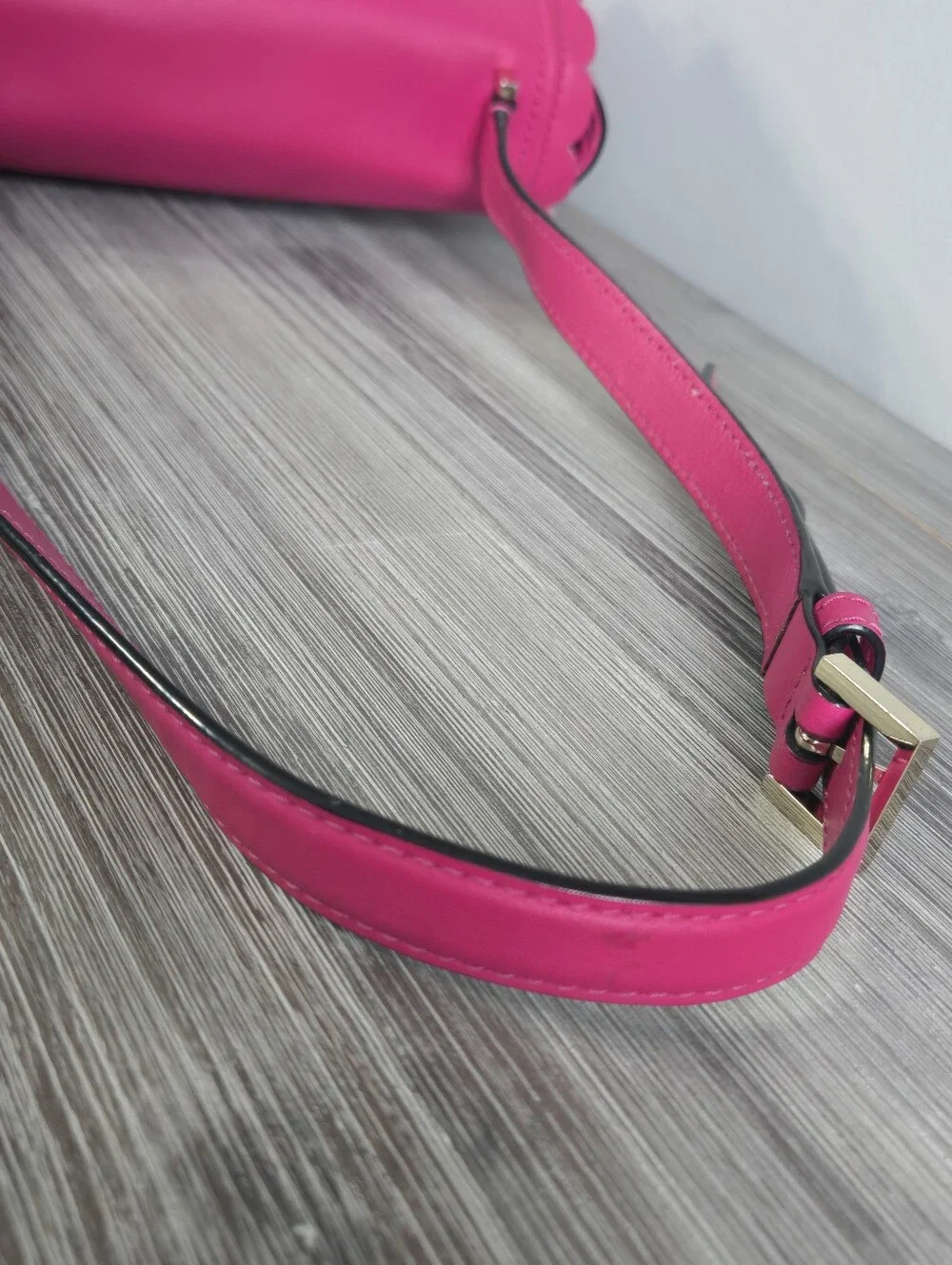 Kate Spade Maple Court Jazmin Hot Pink Scallop Shoulder Bag 2016